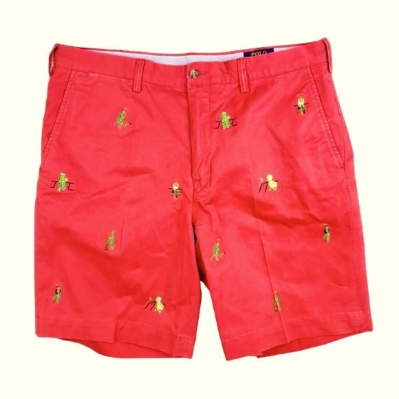 Polo Ralph Lauren Other - Polo Ralph Lauren Mens Stretched Classic Fit Shorts Squash Cricket Coral Size 36
